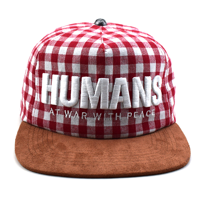 Peace Keeper Hat (Red & White Plaid)