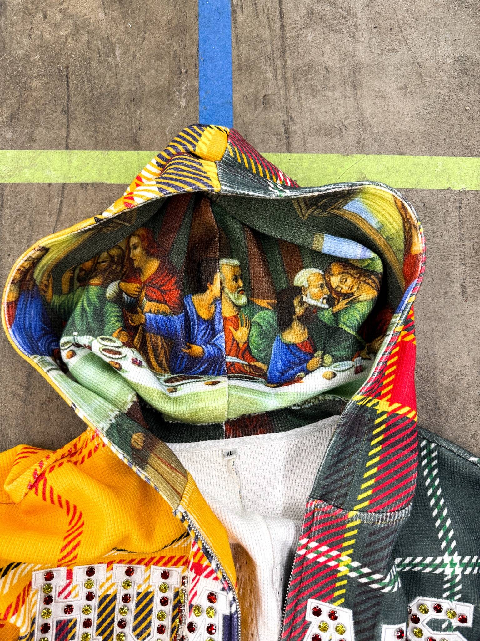 Last Supper Zip-Up (Yellow/Red) – Humans At War With Peace