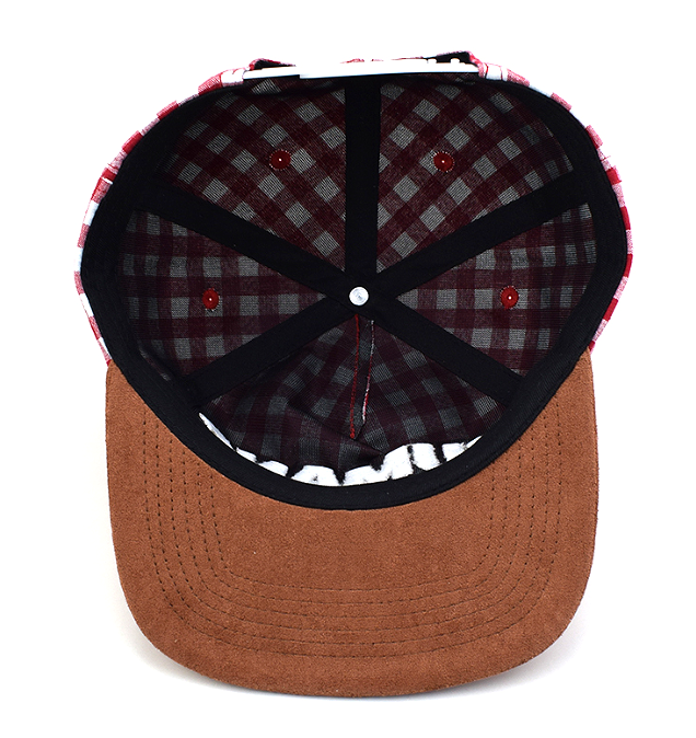 Peace Keeper Hat (Red & White Plaid)